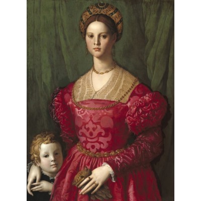 Puzzle Grafika-F-30467 Agnolo Bronzino: A Young Woman and Her Little Boy, 1540