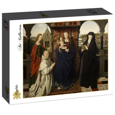Puzzle Grafika-F-30472 Jan van Eyck - Virgin and Child, with Saints and Donor, 1441
