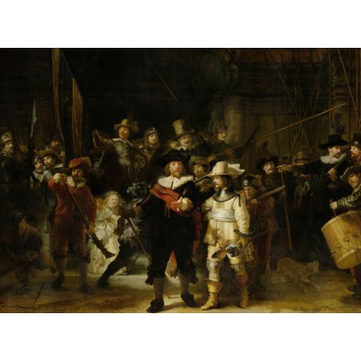 Puzzle Grafika-F-30474 Rembrandt - Die Nachtwache, 1642