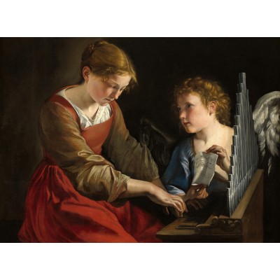 Puzzle Grafika-F-30490 Orazio Gentileschi and Giovanni Lanfranco: Saint Cecilia and an Angel, 1617/1618