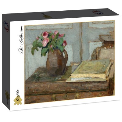 Puzzle Grafika-F-30499 Edouard Vuillard: The Artist's Paint Box and Moss Roses, 1898