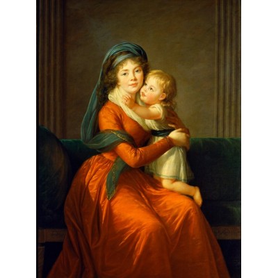 Puzzle Grafika-F-30616 Louise-Élisabeth Vigee le Brun: Princess Alexandra Golitsyna and her son Piotr, 1794