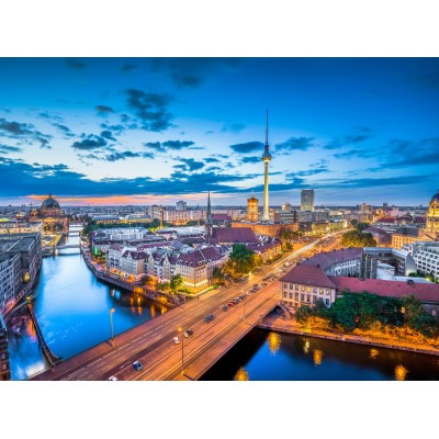 Puzzle Grafika-F-30705 Deutschland Edition - Berlin Skyline In Twilight