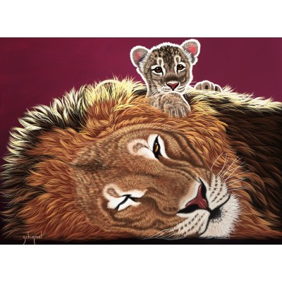 Puzzle Grafika-F-30723 Schim Schimmel - Daddy and the King