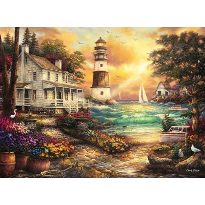 Puzzle Grafika-F-30755 Chuck Pinson - Cottage by the Sea