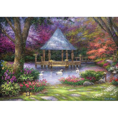 Puzzle Grafika-F-32230 Chuck Pinson - Swan Pond