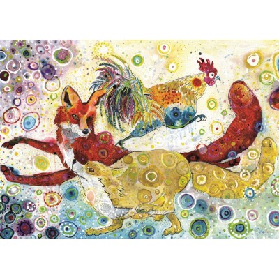 Puzzle Grafika-F-32254 Sally Rich - Leaping Fox's