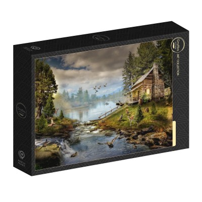 Puzzle Grafika-F-32265 The Fisherman's Cabin