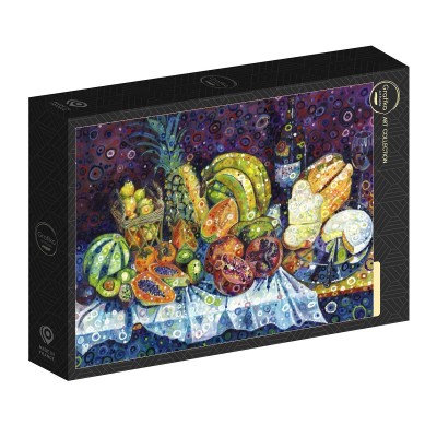 Puzzle Grafika-F-32589 Cheese, Wine and Fruit