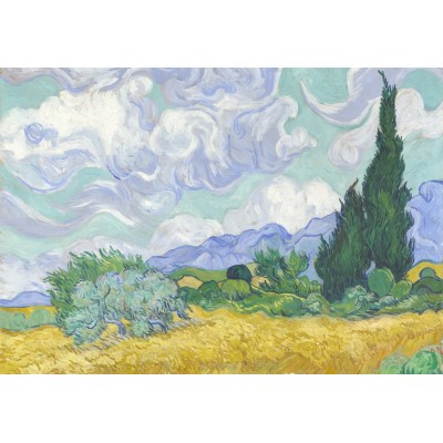 Puzzle Grafika-F-32754 Van Gogh Vincent - Champ de Blé avec Cyprès, 1899