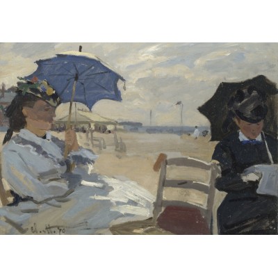 Puzzle Grafika-F-32778 Claude Monet - The Beach at Trouville, 1870