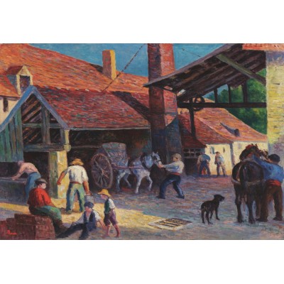 Puzzle Grafika-F-32787 Maximilien Luce - La Briqueterie, 1908