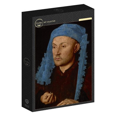 Puzzle Grafika-F-32817 Jan van Eyck - Portrait of a Man with a Blue Chaperon, 1430-33