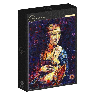 Puzzle Grafika-F-33254 Leonardo da Vinci: Lady with an Ermine, by Sally Rich