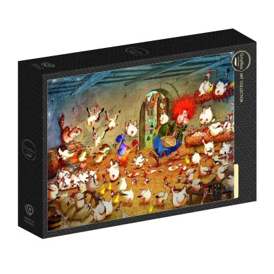 Puzzle Grafika-F-33305 Crazy Chicken Coop