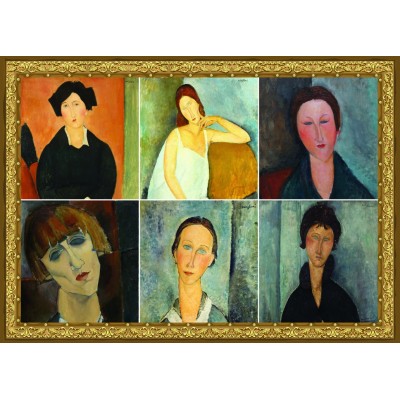 Puzzle Grafika-F-33328 Modigliani en collage