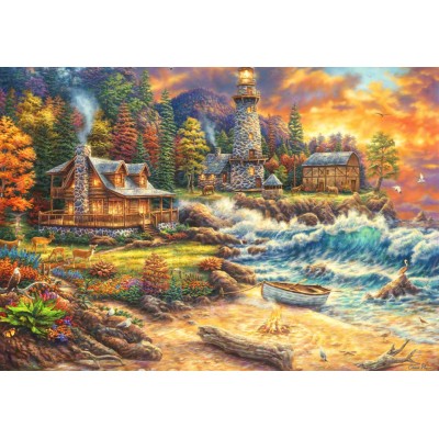 Puzzle Grafika-F-33333 Chuck Pinson - Providence by the Sea