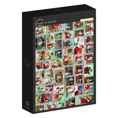 Puzzle Grafika-F-33383 Santa Stamps