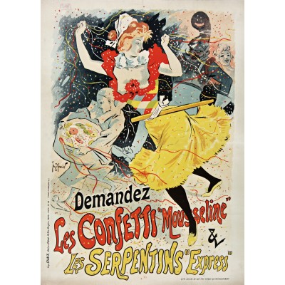 Puzzle Grafika-F-33424 Georges Meunier - Confettis et Serpentins, 1894