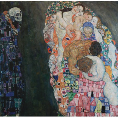 Puzzle Grafika-F-33441 Gustav Klimt : La Vie et la Mort, 1916