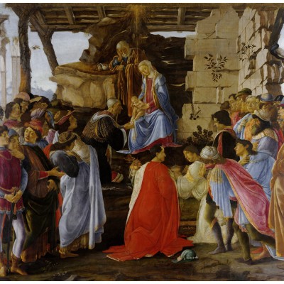 Puzzle Grafika-F-33463 Sandro Botticelli: Adoration of the Magi (Zanobi Altar), 1475