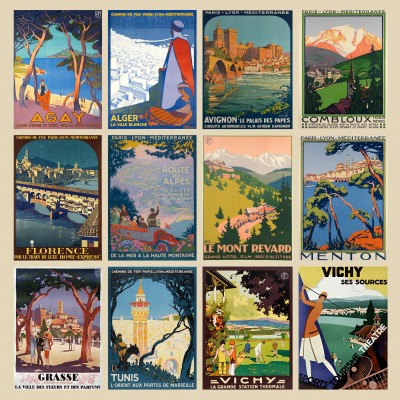 Puzzle Grafika-F-33698 Les Affiches de Roger Broders