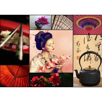 Puzzle Grafika-T-00084 Collage - Japan