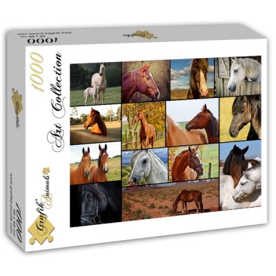 Puzzle Grafika-T-00102 Collage - Chevaux