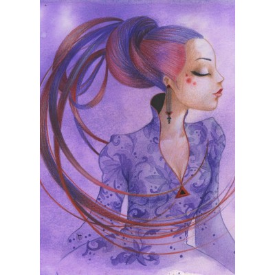 Puzzle Grafika-T-00124 Misstigri : Violette