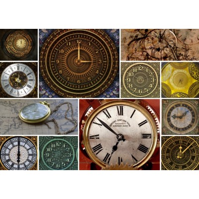 Puzzle Grafika-T-00134 Collage - Horloges