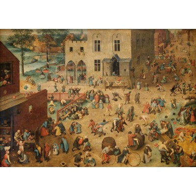 Puzzle Grafika-T-00150 Brueghel Pieter: Die Kinderspiele, 1560