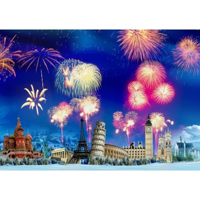 Puzzle Grafika-T-00868 New Year's Eve around the World