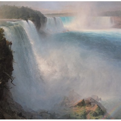 Puzzle Grafika-T-02229 Frederic Edwin Church : Les Chutes du Niagara - Côté Américain, 1867