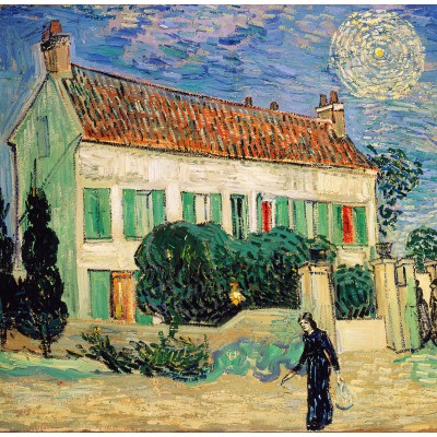 Puzzle Grafika-T-02265 Van Gogh Vincent: La Maison Blanche, la Nuit, 1890