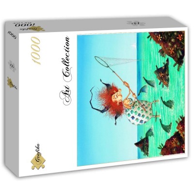 Puzzle Grafika-T-02351 François Ruyer - Sorcière à la Pêche