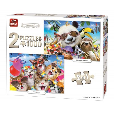 King-Puzzle-05216 2 Puzzles - Animal Collection
