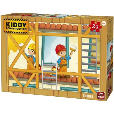 Puzzle King-Puzzle-55836 Kiddy Construction - Painters