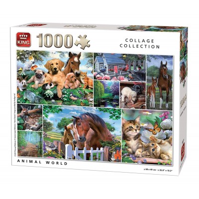 Puzzle King-Puzzle-55871 Collage - Animal World