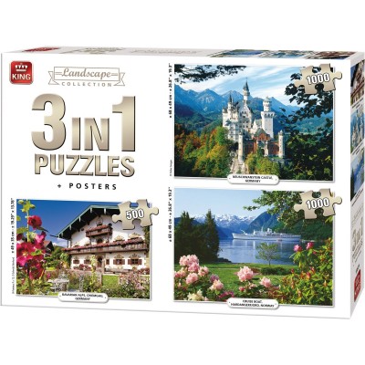 King-Puzzle-55875 3 Puzzles - Landscape Collection