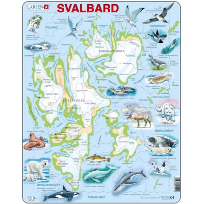 Larsen-A1-NO Rahmenpuzzle - Svalbard, Norwegen