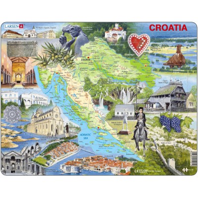 Larsen-A21-GB Frame Puzzle - Croatia