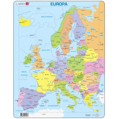 Larsen-A8-ES Frame Puzzle - Europe (in Spanish)