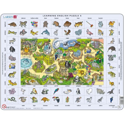 Larsen-EN5-GB Puzzle Cadre - Apprendre l'Anglais 5 : Les Animaux (en Anglais)