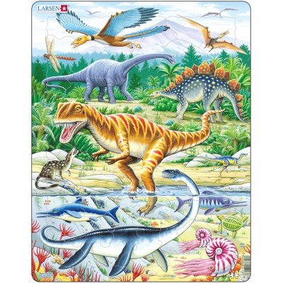 Larsen-FH16 Frame Jigsaw Puzzle - Dinosaurs