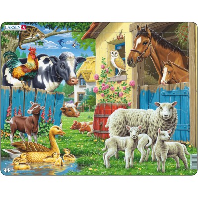 Larsen-FH23 Puzzle Cadre - Les Animaux de la Ferme