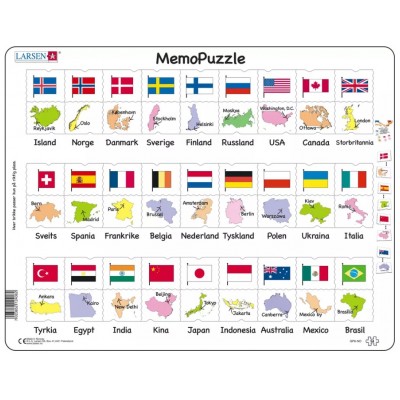 Larsen-GP6-NO Puzzle Cadre - MemoPuzzle (en Norvégien)