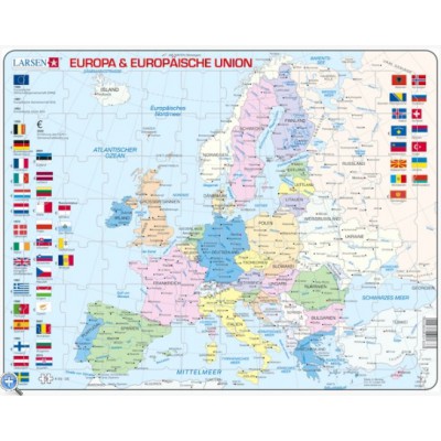 Larsen-K63-DE Rahmenpuzzle - Europa