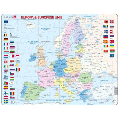 Larsen-K63-NL Rahmenpuzzle - Europa & Europese Unie (Holländisch)