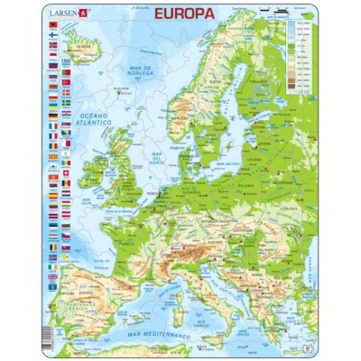 Larsen-K70-ES Puzzle Cadre - Europe (en Espagnol)