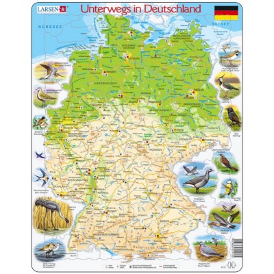 Larsen-K72-DE Puzzle Cadre - Voyage en Allemagne (en Allemand)
